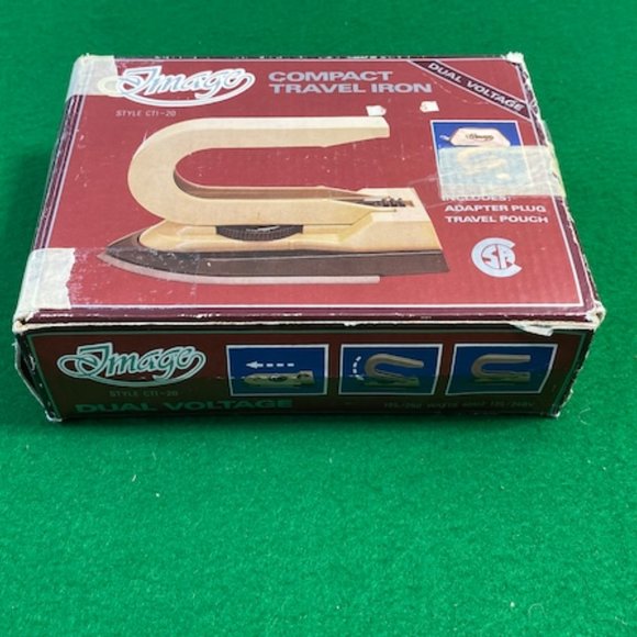 Vintage Image Travel Iron Dual Volt - Vintage Ironing Machine - Travel Iron w Fo - Picture 9 of 10